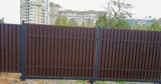 Купить распашные ворота из штакетника Нефтекамск, цена от 2723 руб.