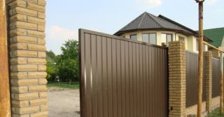 Купить откатные ворота из профнастила Нефтекамск, цена от 1747 руб.